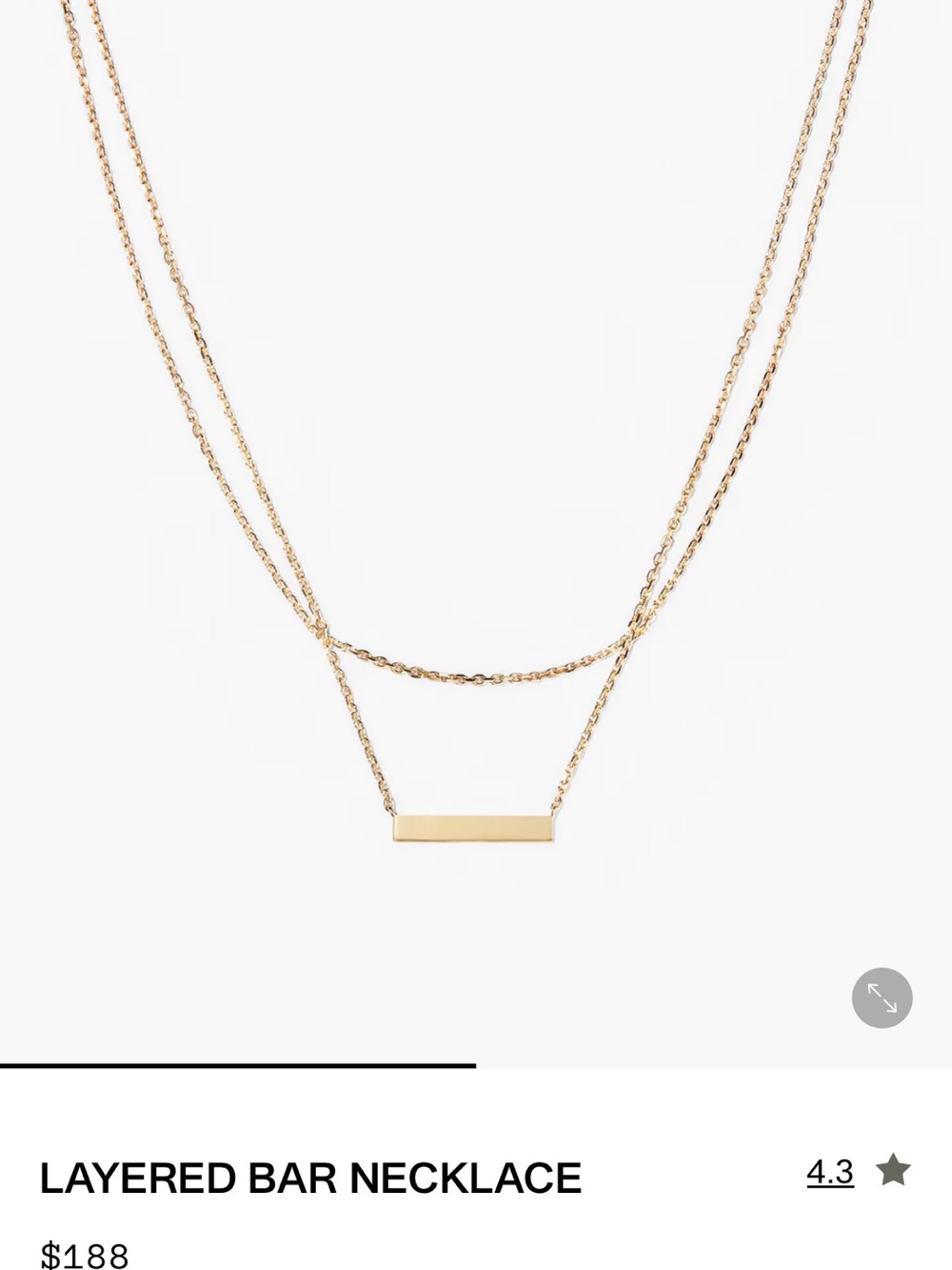 Mejuri Gold Layered Bar Necklace